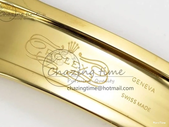 MiroTime 0121 WaterResistant Day Date 36 YG RAF 1:1 Best Edition Brown Oman Dial Diamonds Bezel on YG Bracelet A 1518